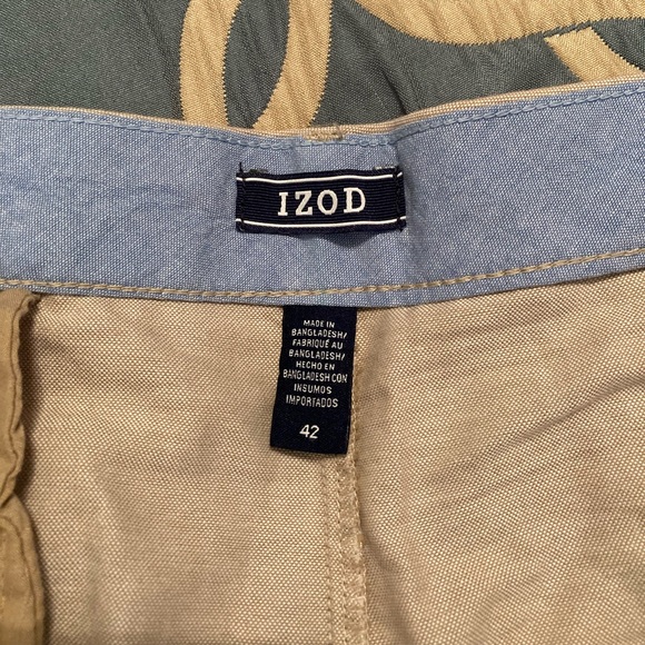 IZOD shorts tan linen look size 42 waist - Picture 3 of 3